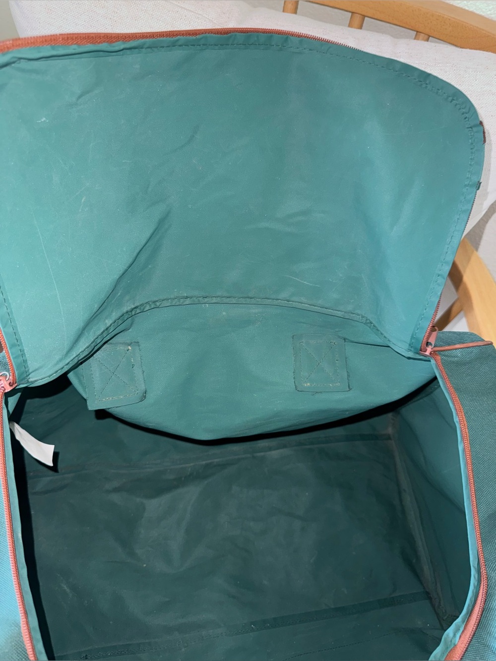 Vintage 90s Polo Ralph Lauren Green Duffle Weekender Travel X-Large Bag-Unisex - Picture 14 of 16